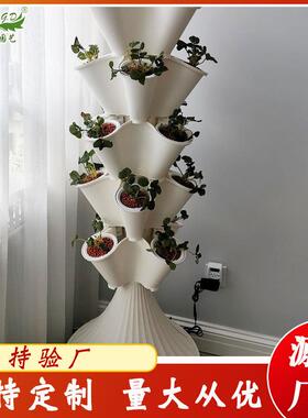 供应立体无土栽培花瓣/多层组合水培种植设备/大棚阳台创意式花架