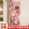 Solid wood hole board entrance wall storage rack entry partition decoration storage wall wall hanging board installation cross-border