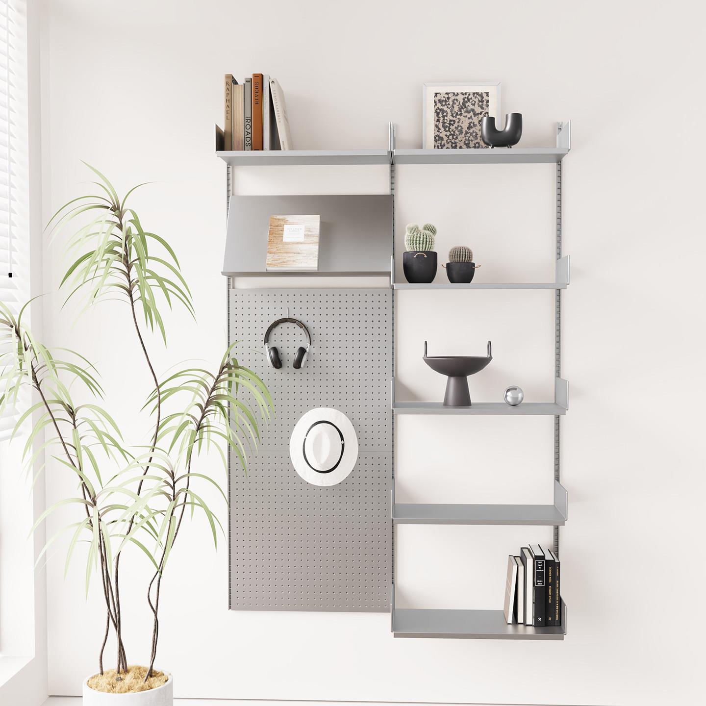Metal perforated plate storage rack wall free combination display rack creative wall-mounted display rack wall decoration
