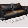 Sofa Living Room Small Apartment Rental New Elephant Ear B&B Double or Three-Seater Italian Straight Fabric Sofa