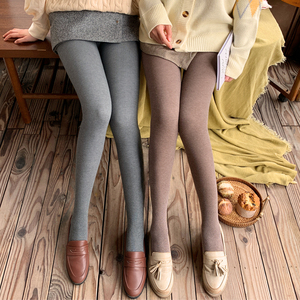 打底裤连体袜竖条纹瘦腿裤女