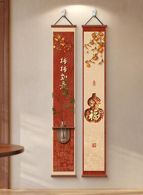 葫芦过道入户玄画关装饰新中26010908式红色厅廊走挂画书客房茶室