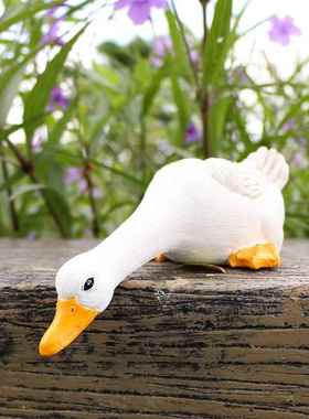 户彷动物水可爱喝水鸭子摆件庭院花园真池鱼池水yz001景外装饰造