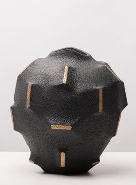 轻奢极简创意树脂直筒花瓶花器样板房客厅茶几餐桌面插花家居饰品