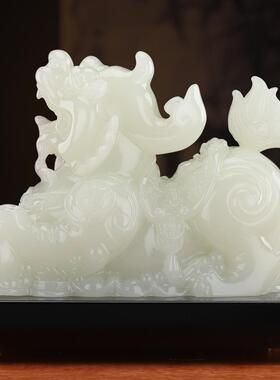 仿玉石貅摆件一客貔厅办公室对店铺装饰件摆乔迁开业貔貅摆件礼物