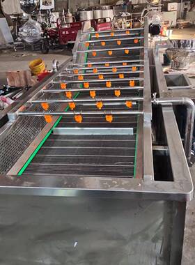 供应全自动气泡清洗机波浪式净菜制作设备海鲜气泡清洗机