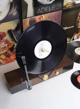 代轻奢仿真GT-G033创立现式黑胶唱片机留声机意摆件面玄关装饰桌