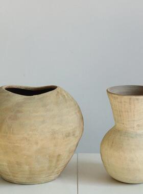 原创级感手作陶艺花摆件客厅插花侘寂风北欧干花家居装饰花