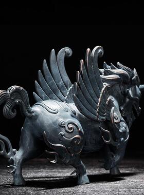 正品原唐朝獬创摆豸件律所业律师办公桌摆开设法律文创黄铜工艺品