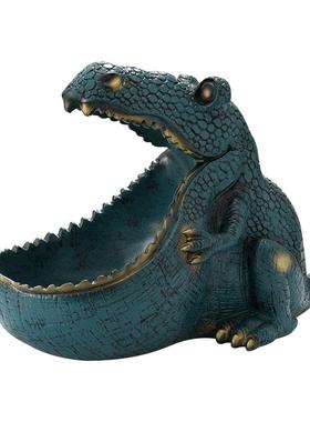 恐龙个性摆件创意摆设品糖果盘鞋柜钥匙收纳盒家居装饰品
