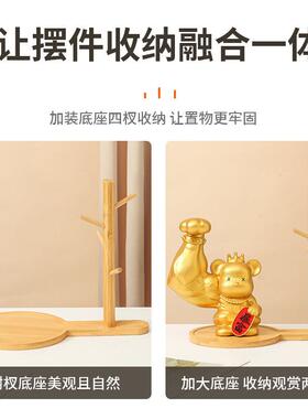 招财暴力熊手中钳匙霸气JR233255麒麟臂摆件软装玄关书房送钥收有