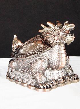 龙凤杯龙龟金蟾聚宝盆烟灰缸金属工艺摆件办公室送礼龙体龟寿安康