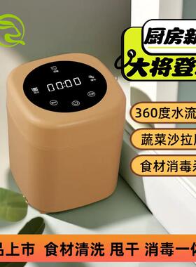 电动旋转智能家用厨房果蔬清洗机沙拉甩干杀菌净化器去迷你洗菜机