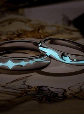 王者荣耀朵莉亚海诺心动手记款夜光情侣对戒原创高级感戒指礼物