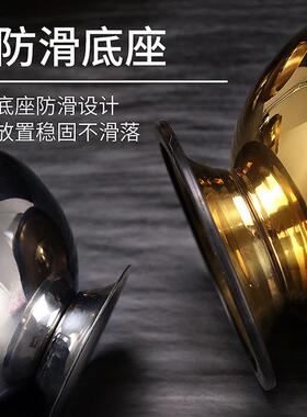 不锈钢烟盅创意网咖酒吧KTV烟灰缸大号酒店斜口碗桌面垃圾收纳桶