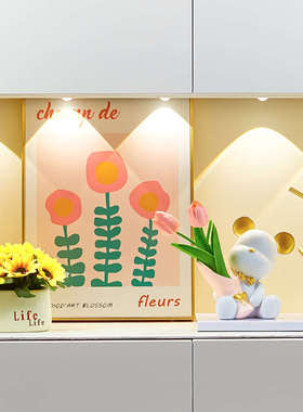 进门入户门口玄关郁金香暴力熊钥匙收纳神器家用鞋柜装饰品摆件