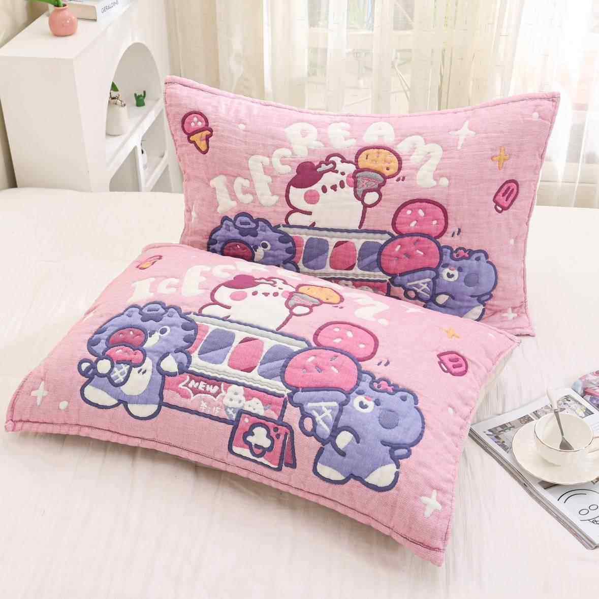 新款云朵泡芙纯棉枕巾一对装加大加厚全棉纱布高档枕头巾柔软吸汗,淘宝优惠券,粉丝福利购,淘宝优惠卷