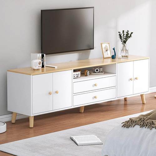 电视柜现代简约茶几组合轻奢高级感储物地柜客厅家具窄款组合墙柜 - 图1