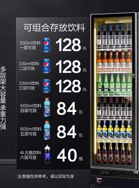 网红啤酒展示柜超市酒吧酒水饮料柜冷藏商用立式冰柜三门冷柜冰箱