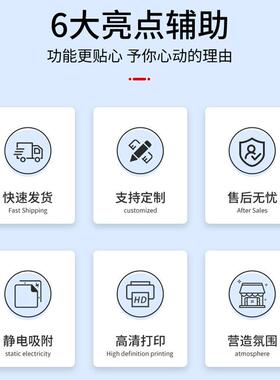 圣诞树装饰窗贴玻璃贴纸静电窗花贴画无痕贴门贴商场场景氛围布置