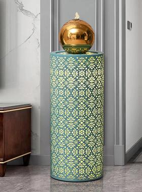 现代简约流水摆件圆球客厅电视柜落地喷泉循环水高档招财居家饰品