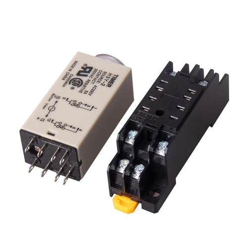 银触点H3Y-2 -4小型时间继电器AC220V通电延时可调控制器DC24V12V - 图3