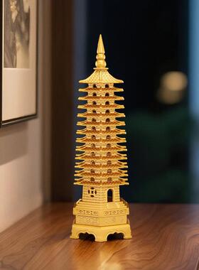 黄铜文昌塔装饰品，男孩和女孩中性十三楼和十三楼办公室桌面，客