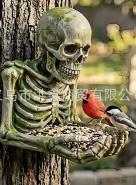 跨境Bigfoot Bird Feeder大脚怪喂鸟器户外花园小鸟投食器田园