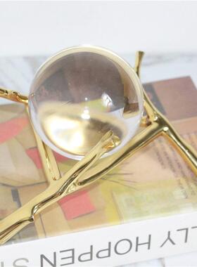 白水装晶球创意居办公桌视书房电柜4148玄关小摆件工艺饰家品