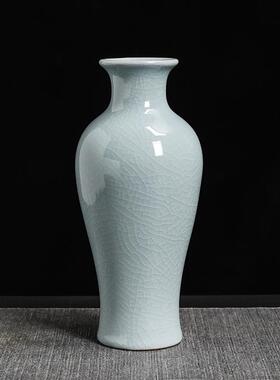 正品哥窑开片瓶冰裂培釉摆陶瓷花器干燥花花花插水器皿客厅电视柜