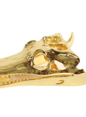 现代约样1123板金色鱼头骨造型金属抽象摆件间装饰厅家居客简高级