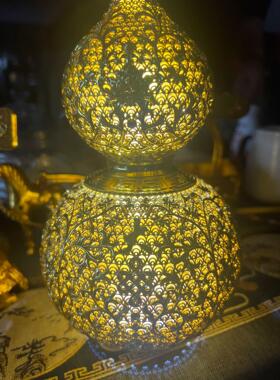 复古纯铜鎏金花丝葫芦 黄铜摆件工艺品 文创市集仿古风旧藏老物件