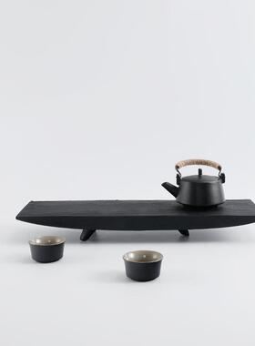 新中式复古托盘客厅茶几轻奢高级感展示盘软装样板间摆件装饰品