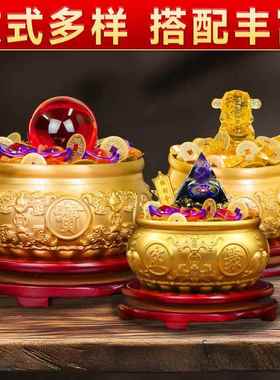 爆款九紫离火聚宝盆摆件聚宝盆碗客厅店铺装饰工艺品开业礼品厂家