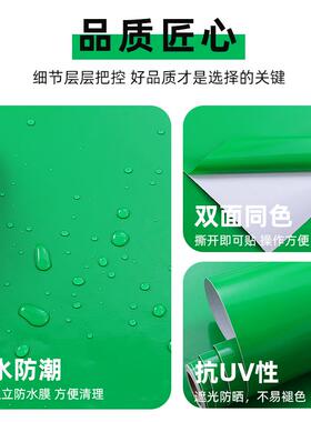 玻璃门广告贴纸自粘门窗遮光玻璃贴膜哑光彩色绿色玻璃纸壁纸装饰