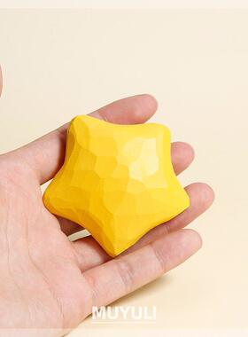 手工木雕星星丨幸运星桌面摆件创意装饰品可爱七夕教师节生日礼物