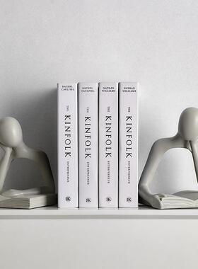 现代简约书房书挡摆件一家三口抽象人物装饰品玄关电视柜酒柜摆设