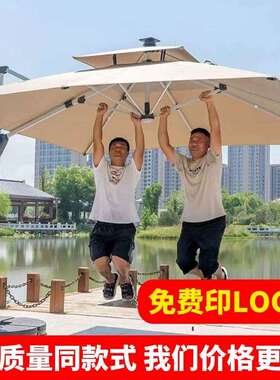 户外遮阳伞庭院伞露台阳台摆摊大太阳伞别墅花园室外罗马伞