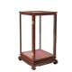Mahogany antique Guanyin Buddha statue, jade ornaments, base, cage, glass cover, display box, cabinet, dust-proof cover, customized