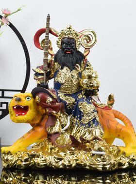 树脂赵公明武财神骑虎像供奉家用招财赵元帅神像财神爷摆件饰品
