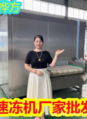 .隧道连续急速冷冻设备鹰嘴豆蒸煮冷却线番石榴果肉速冻机器