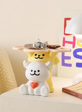 线条小狗入户门钥匙收纳玄关摆件客厅家居鞋柜装饰品乔迁新居礼品