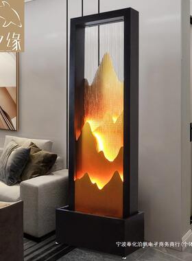 客装厅水环幕墙摆件循水大型流水落地喷泉公室沙发办W5B524电视旁