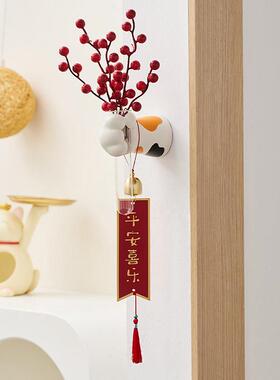 墙面上遮丑装饰花瓶客厅入户门口电视背景墙壁餐厅花器卧室小挂件