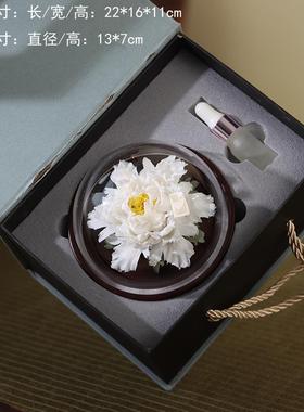 高档瓷遗非手捏瓷花牡丹花扩香陶器茶室摆件室内装车载熏饰香伴手