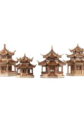 现代新中式创意古客建居筑八角凉亭ltao1004家厅玄关软饰装品电视
