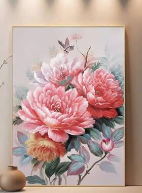 家大业大寓意好DIY数字油画成人手工手绘装饰画治愈玄关客厅挂画