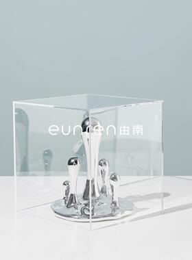 现代简约轻奢创意水滴摆件样板房间售楼处客厅家居电视柜软装饰品