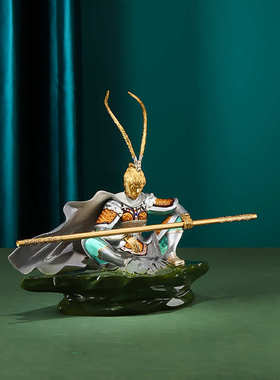 厂家直销黄铜摆件《大圣归来》铜工艺品家居饰品开业客厅玄关摆件