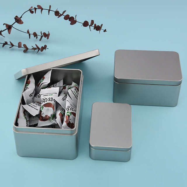 Thickened tin mouth box frosted rectangular large metal storage box tea jar gift wedding candy packaging box